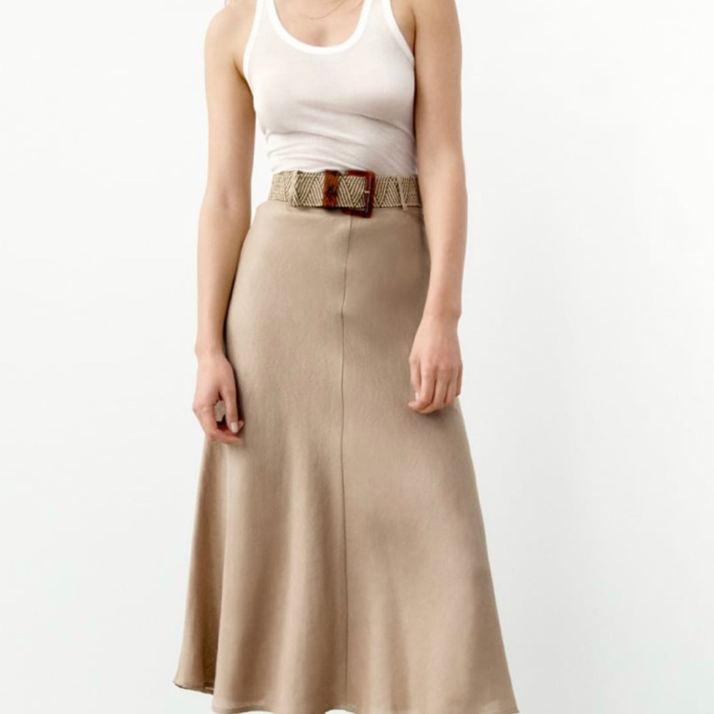 Linen cape skirt